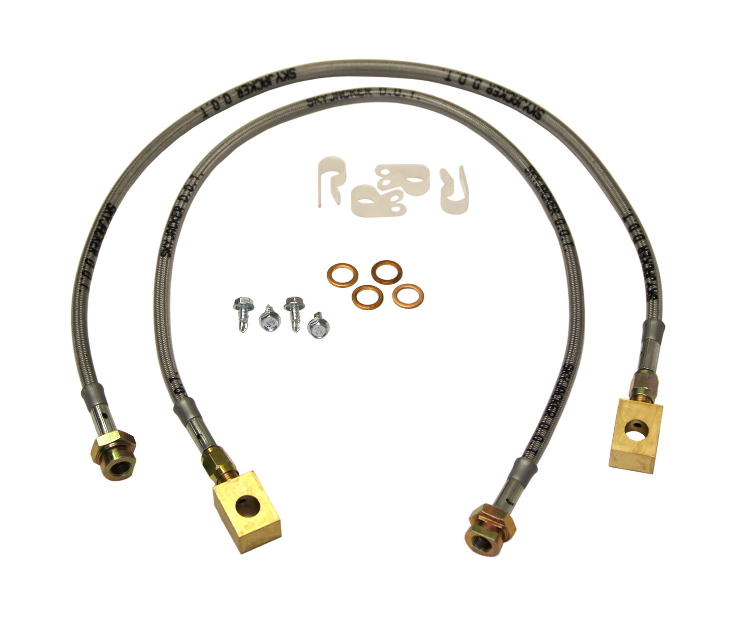 1988-2000 GMC K2500 Brake Hose Kit Front 4.0-6.0 Inch Lift Pair by SkyJacker - FBL88
