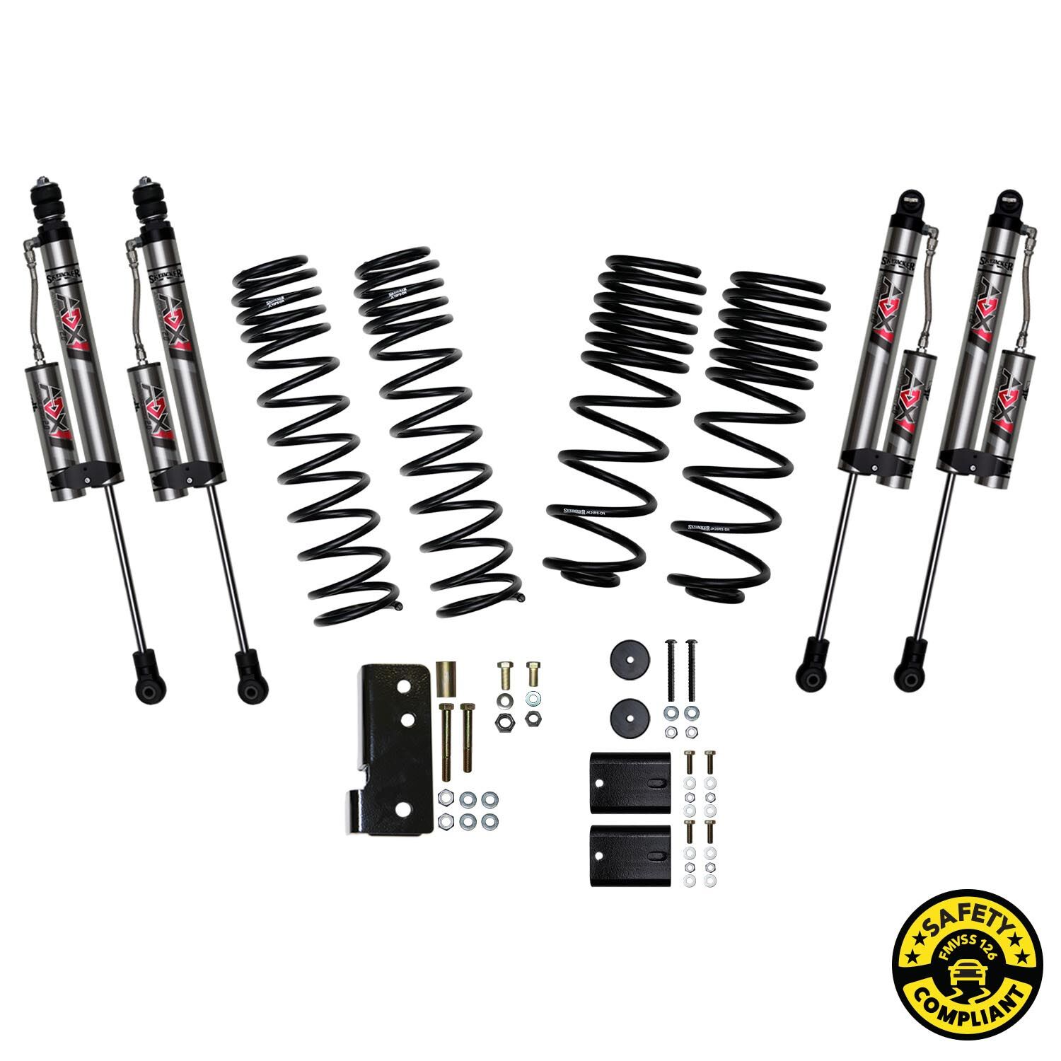 2007-2017 Jeep Wrangler Sahara/ULTD Sahara Lift Kit Front|Rear 2.0 Inch Lift by SkyJacker - JK20BKXLT