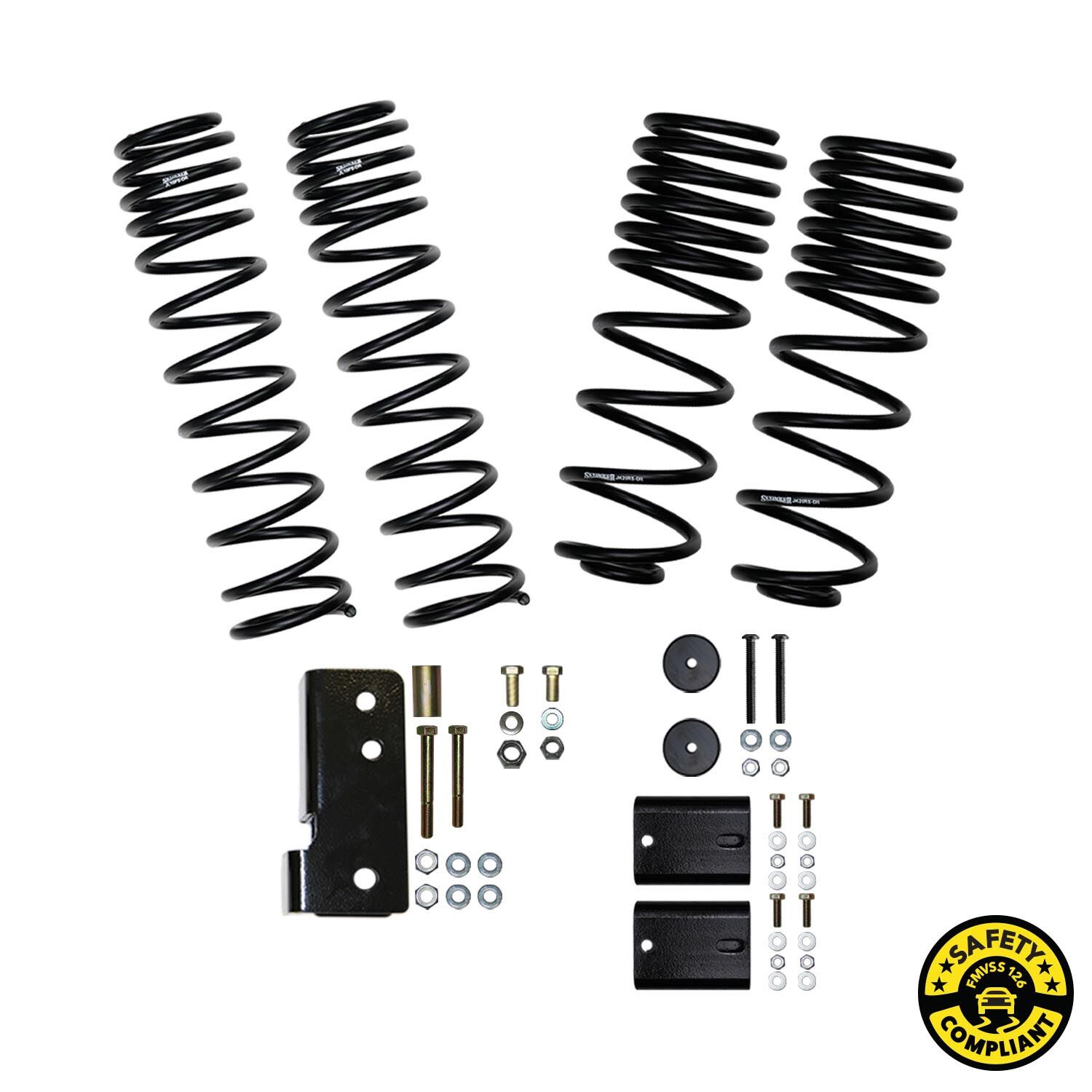 2007-2017 Jeep Wrangler Sahara/ULTD Sahara Lift Kit Front|Rear 2.0 Inch Lift by SkyJacker - JK20BLT