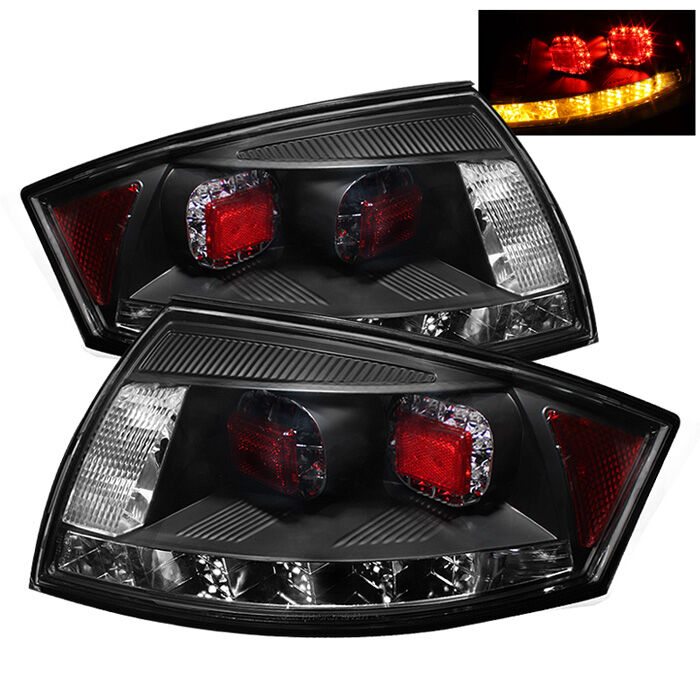 2000-2006 Audi TT Black LED Tail Lights - 111-ATT99-LED-BK