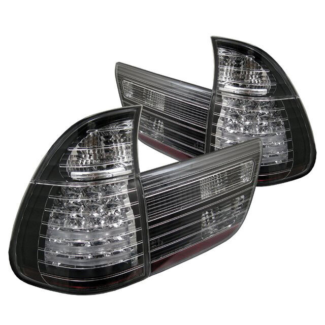 2000-2006 BMW E53 Black LED Tail Lights - 111-BE5300-LED-BK