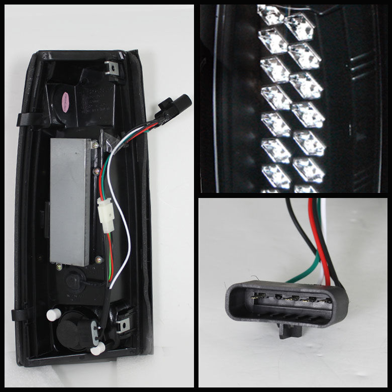 1994-1999 Chevy Tahoe Black LED Tail Lights