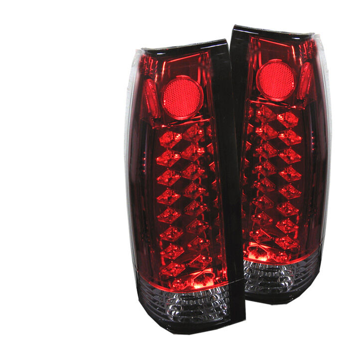 1988-1998 Chevy C/K Series 2500 Red/Clear LED Tail Lights - 111-CCK88-LED-RC