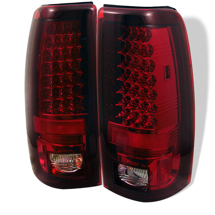 2004-2006 GMC Sierra 2500 Red/Clear LED Tail Lights - 111-CS03-LED-RC