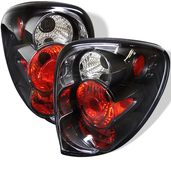 2001-2007 Dodge Grand Caravan Black Euro Style Tail Lights - 111-DC01-BK