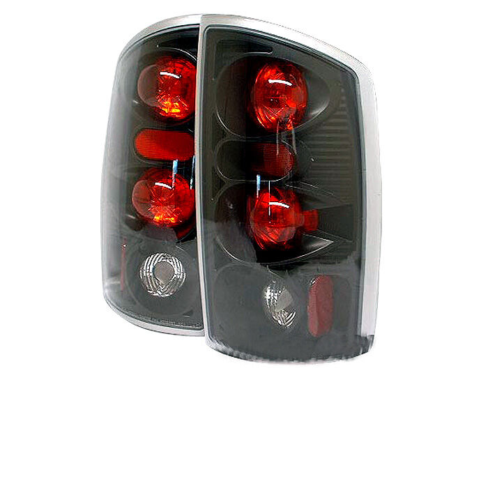2002-2005 Dodge Ram 2500 Black Euro Style Tail Lights - 111-DRAM02-BK