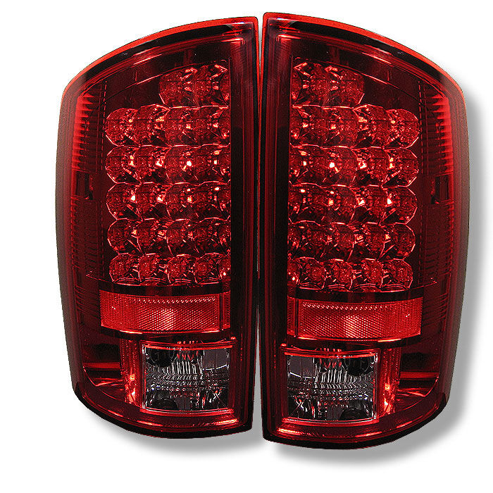 2002-2006 Dodge Ram 3500 Red/Clear LED Tail Lights - 111-DRAM02-LED-RC