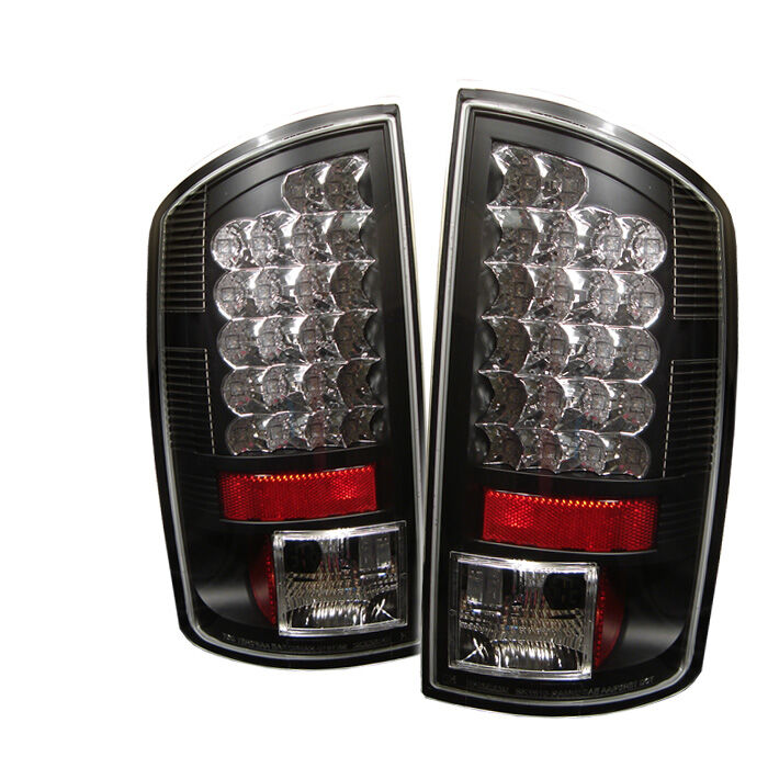 2007-2008 Dodge Ram 3500 Black LED Tail Lights - 111-DRAM06-LED-BK