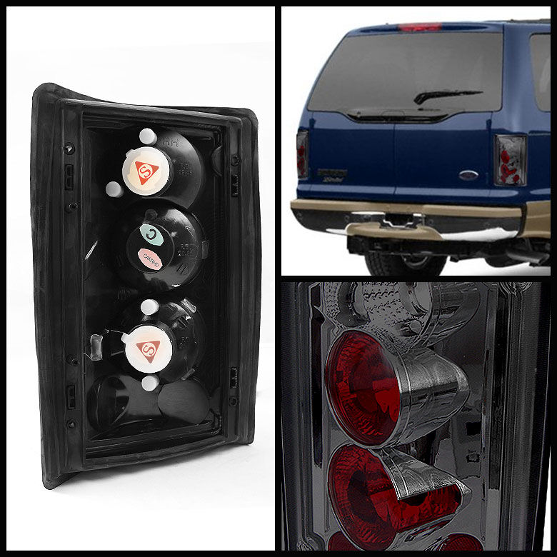 2000-2006 Ford Excursion Smoke Euro Style Tail Lights