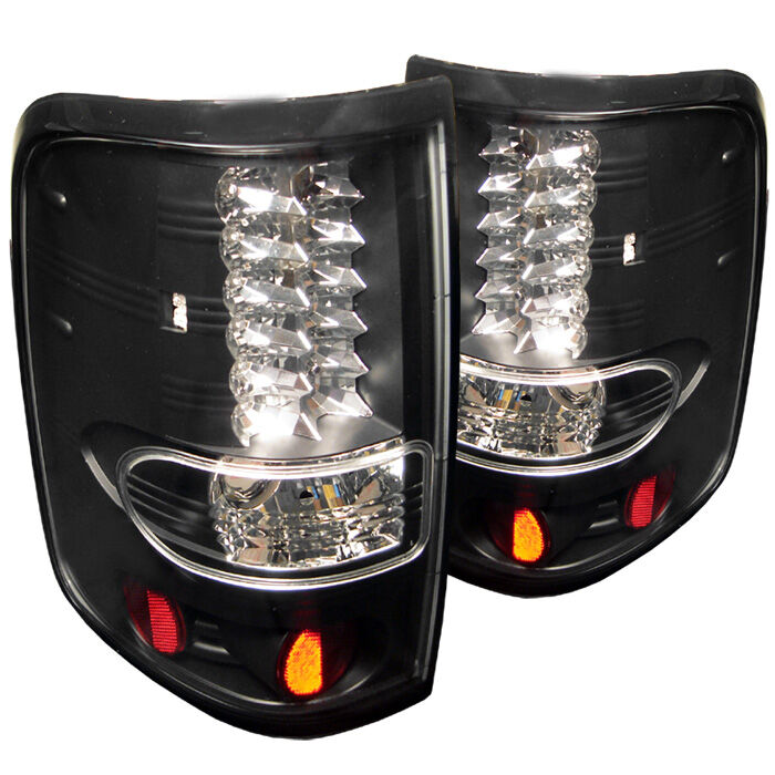 2004-2008 Ford F-150 Styleside Black LED Tail Lights - 111-FF15004-LED-BK