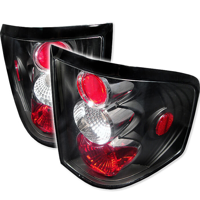 2004-2008 Ford F-150 Flareside Black Euro Style Tail Lights - 111-FF15004FS-BK