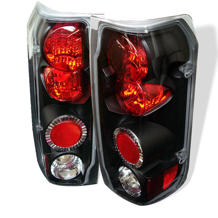 1987-1996 Ford F-150 Black Euro Style Tail Lights - 111-FF15089-BK