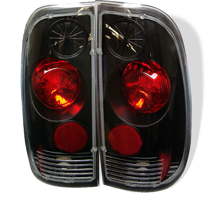 1999-2007 Ford F550 SuperDuty Black Euro Style Tail Lights - 111-FF15097-BK