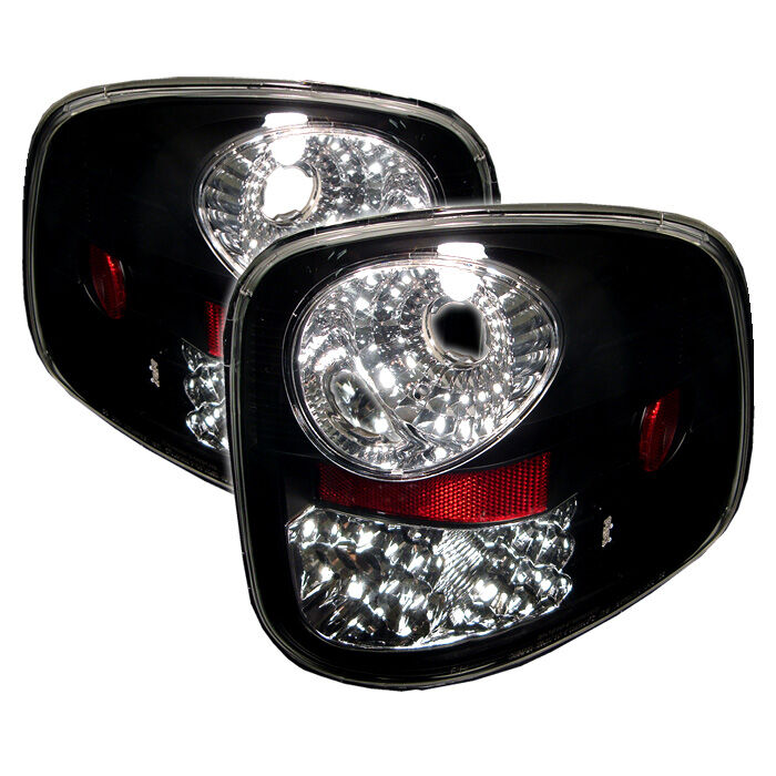 1997-2003 Ford F-150 Flareside Black LED Tail Lights - 111-FF15097FS-LED-BK