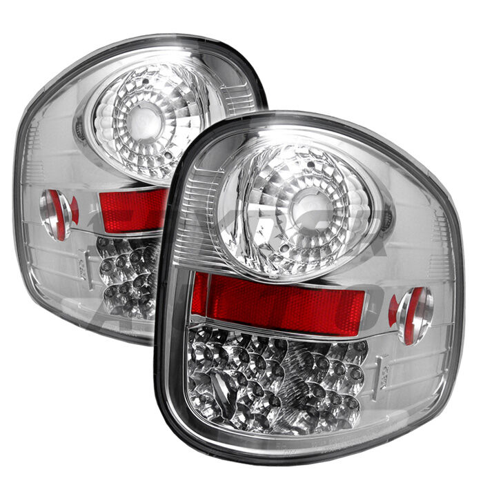 1997-2003 Ford F-150 Flareside Chrome LED Tail Lights - 111-FF15097FS-LED-C