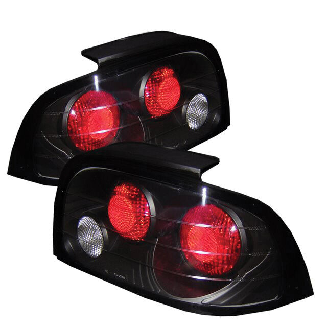 1996-1998 Ford Mustang Black Euro Style Tail Lights - 111-FM96-BK