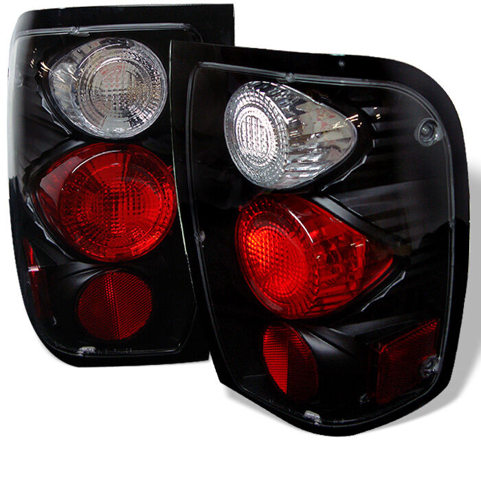 1998-2000 Ford Ranger Black Euro Style Tail Lights - 111-FR98-BK