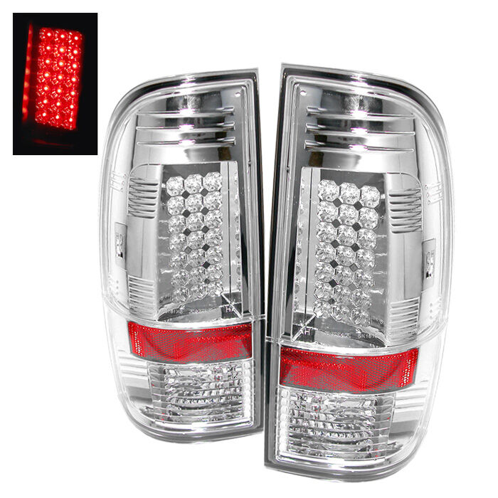 2008-2013 Ford F250 SuperDuty Chrome LED Tail Lights - 111-FS07-LED-C