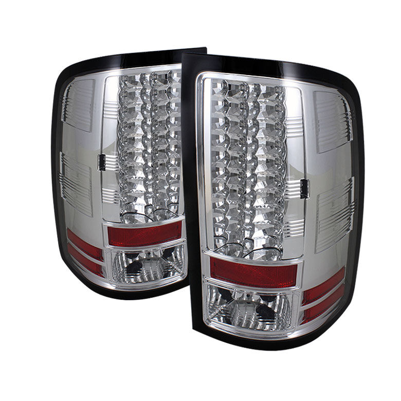 2007-2012 GMC Denali Chrome LED Tail Lights - 111-GS07-LED-C