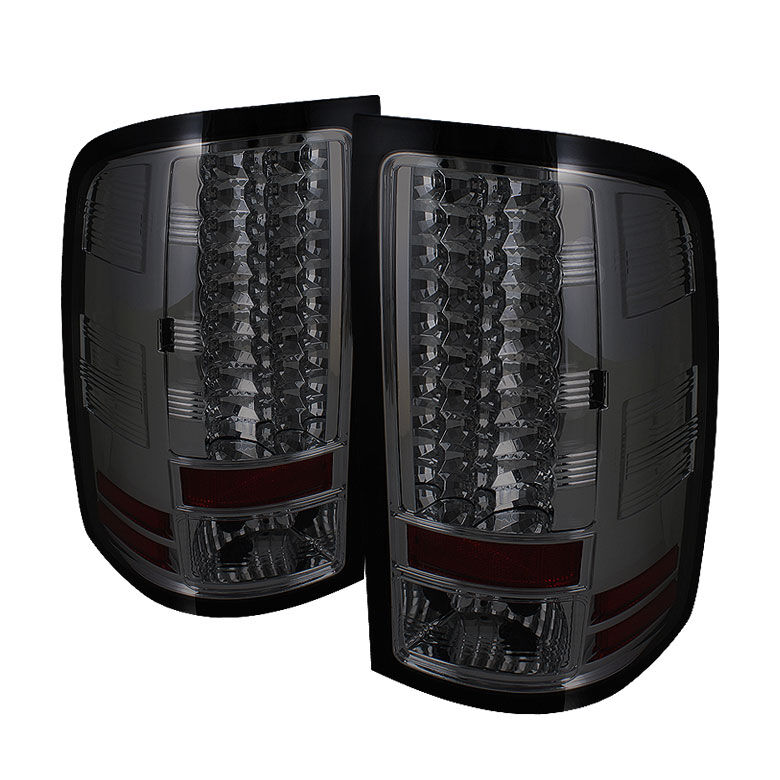 2007-2012 GMC Sierra HD2500 Smoke LED Tail Lights - 111-GS07-LED-SM