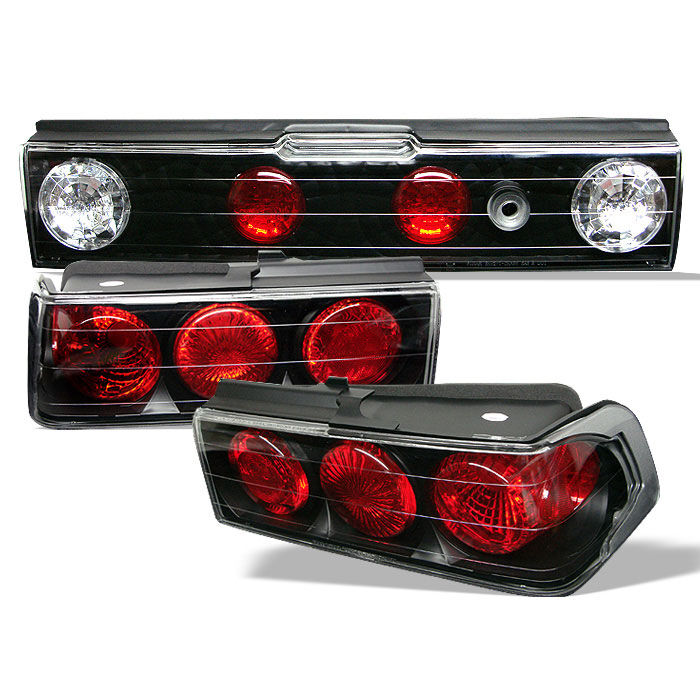 1988-1991 Honda CRX Black Euro Style Tail Lights - 111-HCRX88-BK