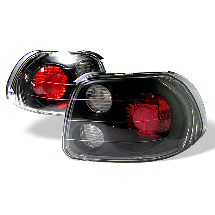 1993-1997 Honda Del Sol Black Euro Style Tail Lights - 111-HDS93-BK