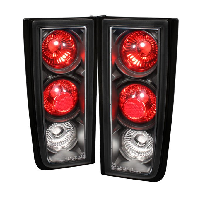 2001-2005 Hummer H1 Black Euro Style Tail Lights - 111-HH2-BK