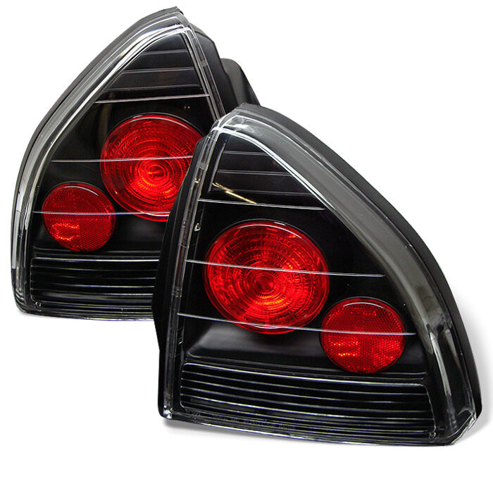 1992-1996 Honda Prelude Black Euro Style Tail Lights - 111-HP92-BK