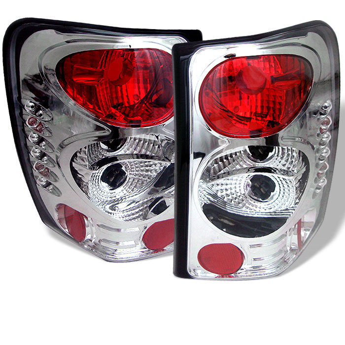 1999-2004 Jeep Grand Cherokee Chrome Euro Style Tail Lights - 111-JGC99-C