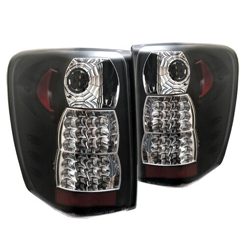 1999-2004 Jeep Grand Cherokee Black LED Tail Lights - 111-JGC99-LED-BK