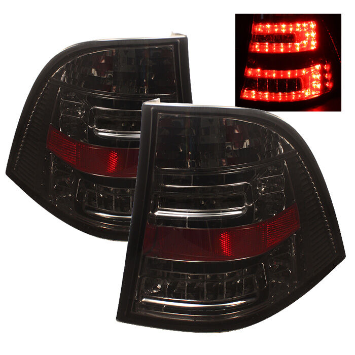 1998-2005 Mercedes Benz W163 M-Class ML Smoke LED Tail Lights - 111-MBW16398-LED