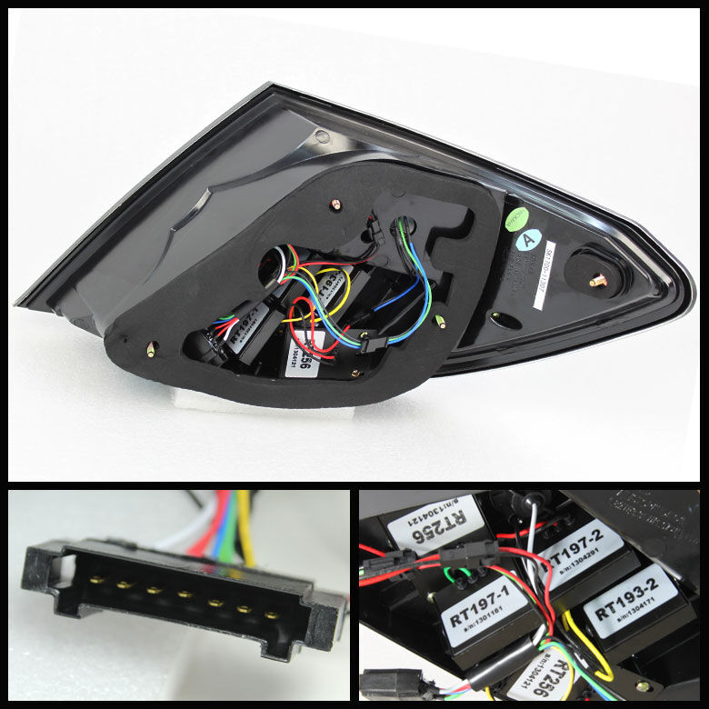 2008-2010 Mercedes Benz W204 C-Class Black LED Tail Lights