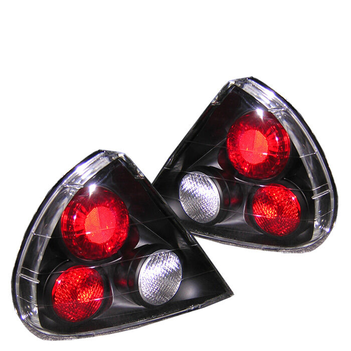 1999-2002 Mitsubishi Mirage 2DR Black Euro Style Tail Lights - 111-ML99-BK