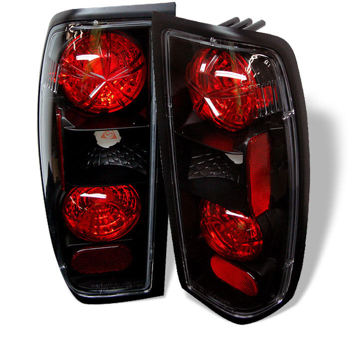 1998-2000 Nissan Frontier Black Euro Style Tail Lights - 111-NF98-BK