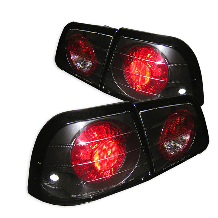 1997-1999 Nissan Maxima Black Euro Style Tail Lights - 111-NM97-BK