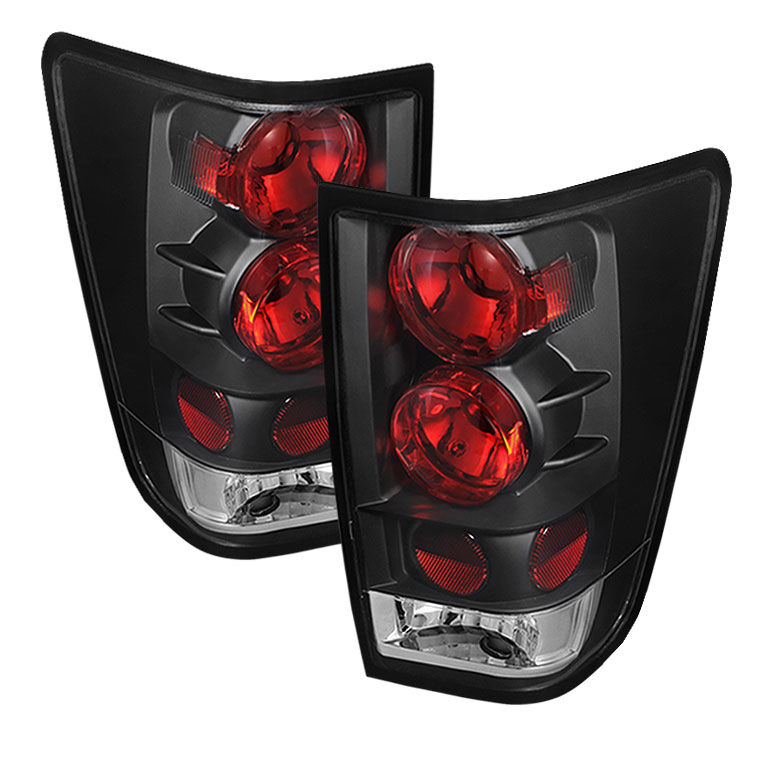 2004-2012 Nissan Titan Black Euro Style Tail Lights - 111-NTI04-BK