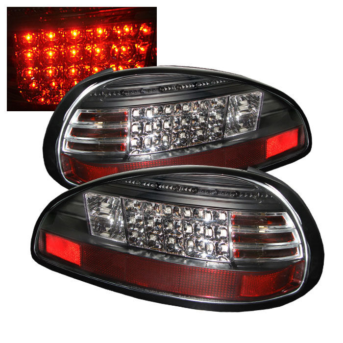 1997-2003 Pontiac Grand Prix Chrome LED Tail Lights - 111-PGP97-LED-BK