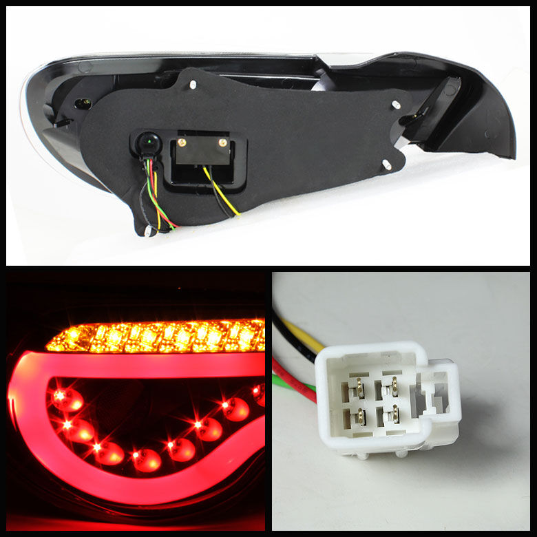 2012-2013 Scion FRS Black Light Bar LED Tail Lights