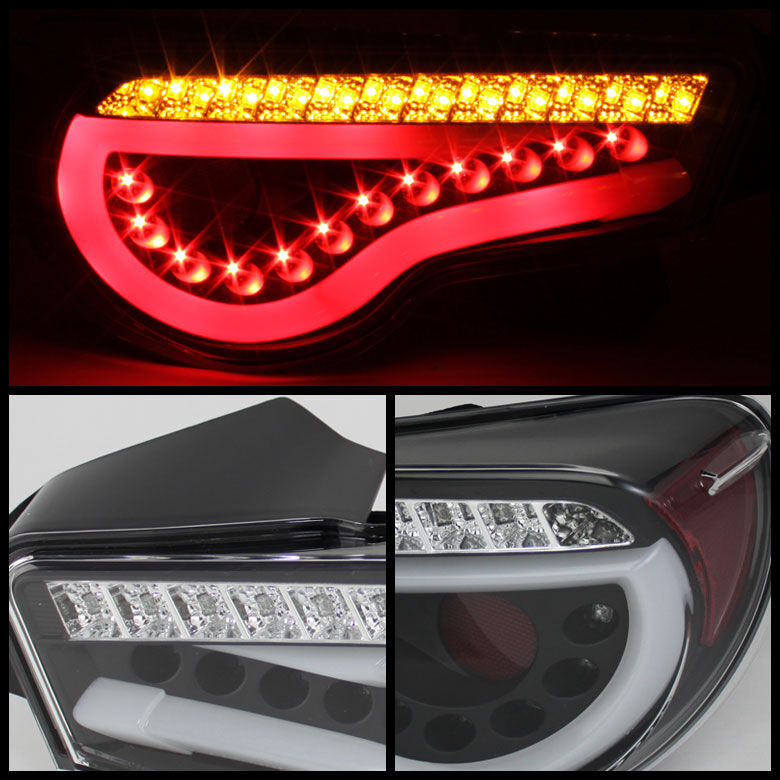 2012-2013 Scion FRS Black Light Bar LED Tail Lights