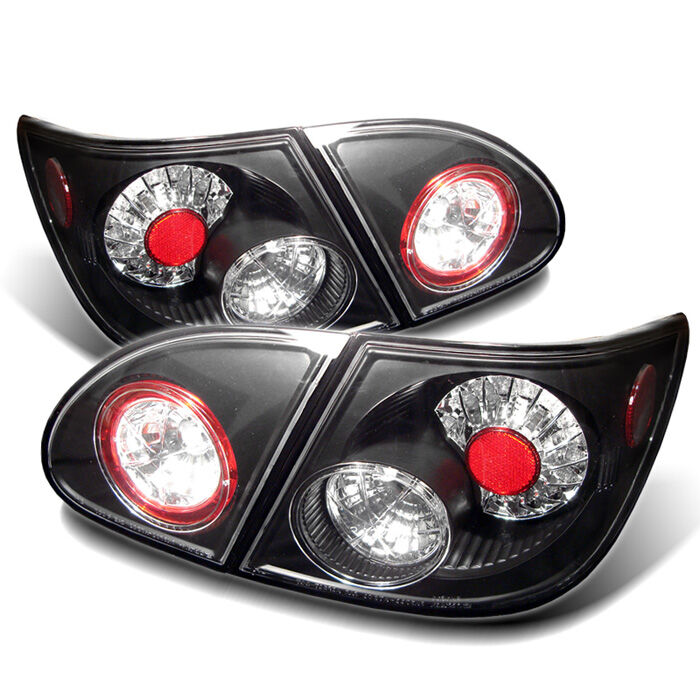 2003-2008 Toyota Corolla Black LED Tail Lights - 111-TC03-LED-BK