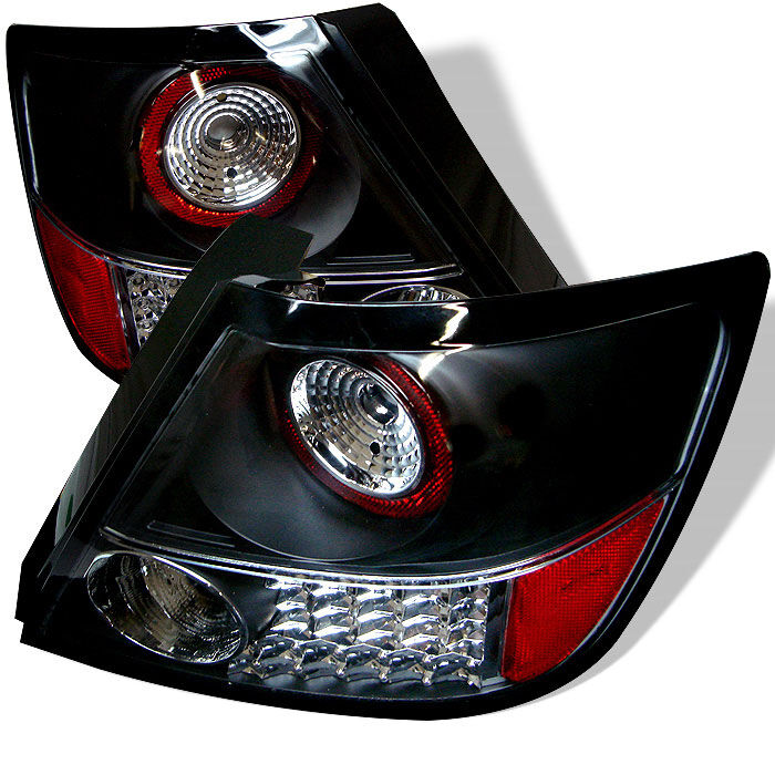 2005-2010 Scion TC Black LED Tail Lights - 111-TSTC04-LED-BK