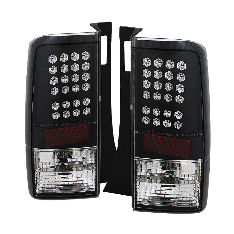 2003-2007 Scion XB Black LED Tail Lights - 111-TSXB03-LED-BK