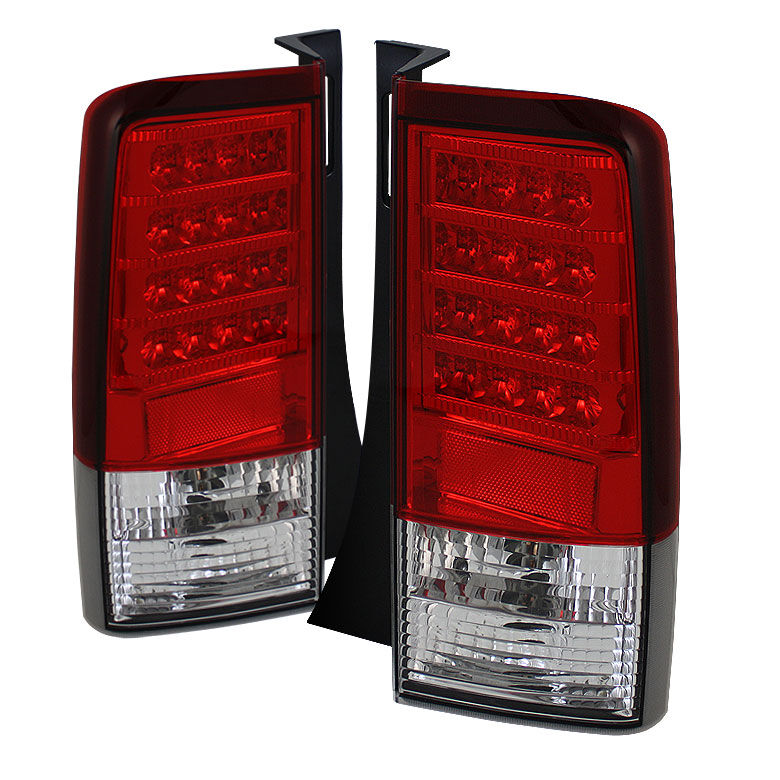2003-2007 Scion XB Red/Clear V2 LED Tail Lights - 111-TSXB03-LED-V2-RC