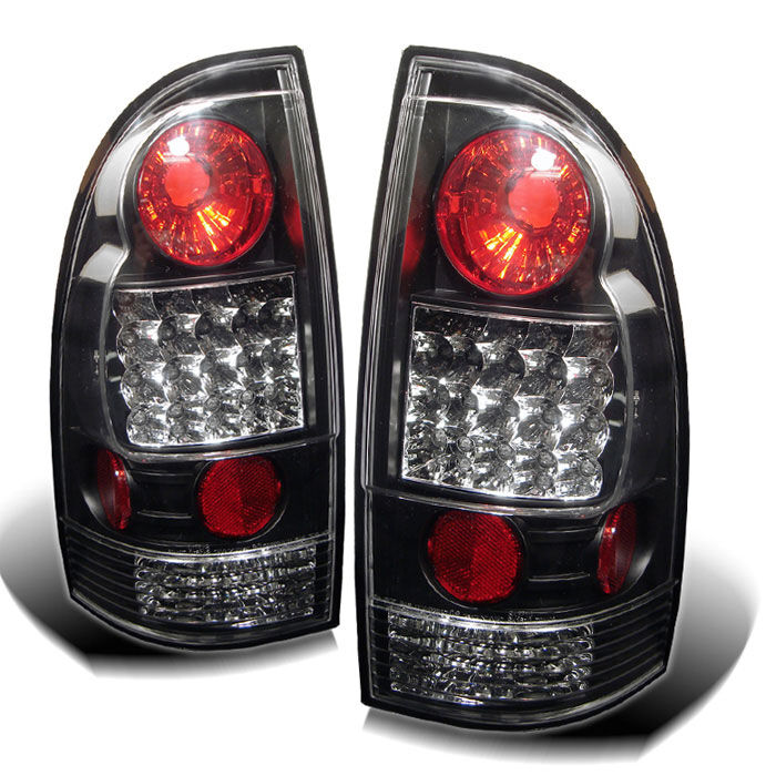 2005-2012 Toyota Tacoma Black LED Tail Lights - 111-TT05-LED-BK