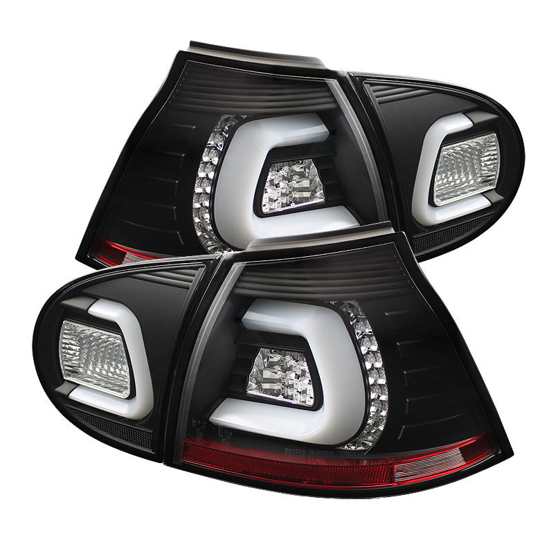 2006-2009 VW Golf V Black LED Turn Signal Tail Lights - 111-VG03-LED-BK