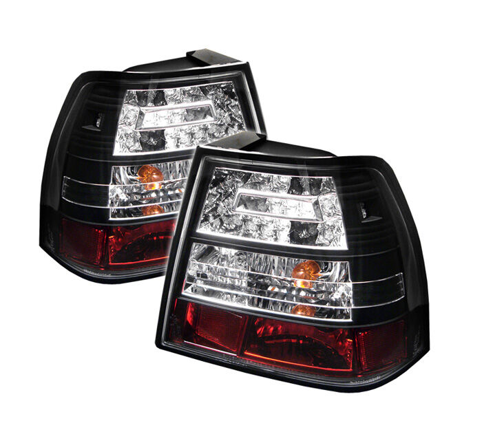 1999-2004 VW Jetta Black LED Tail Lights - 111-VJ99-LED-BK