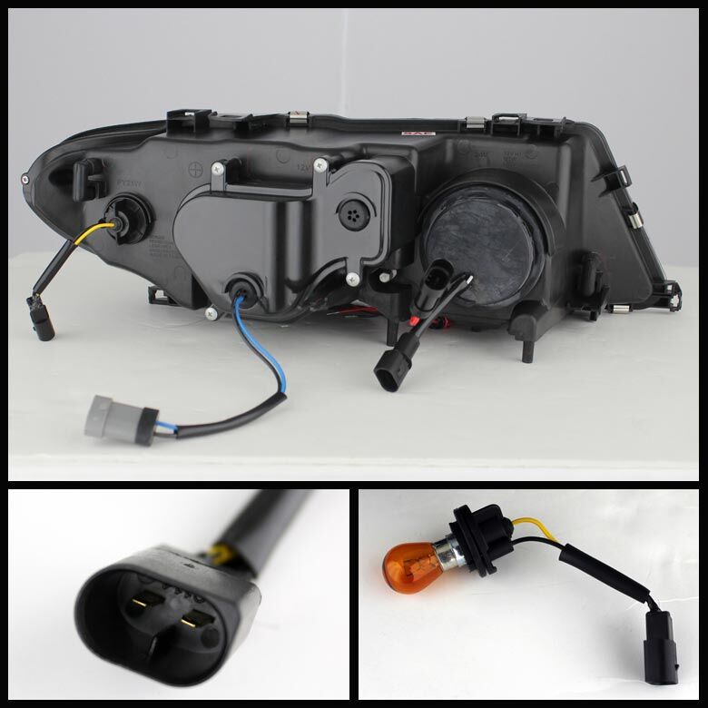 2004-2006 BMW E46 3-Series 2DR Black Halo Projector Headlights