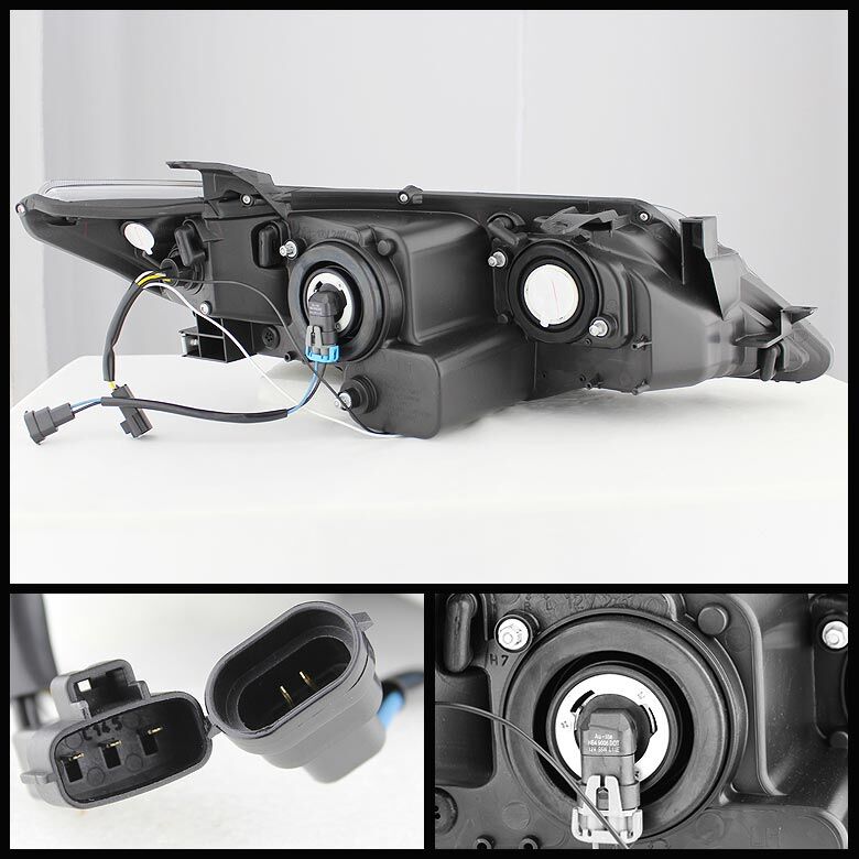 2012-2013 Toyota Camry Black LED DRL Projector Headlights