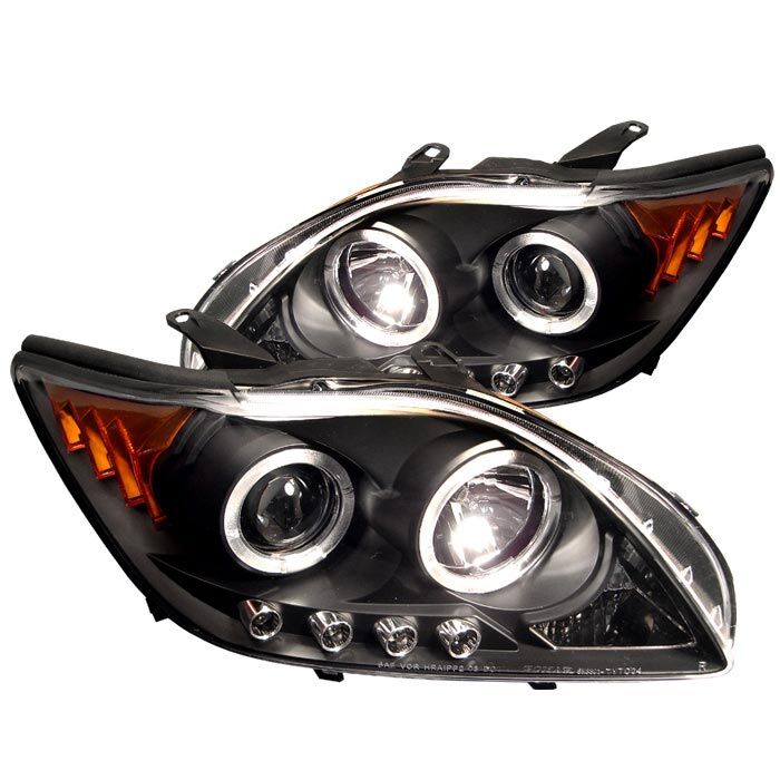 2005-2007 Scion TC Black Halo Projector Headlights - 444-TTC04-HL-AM-BK