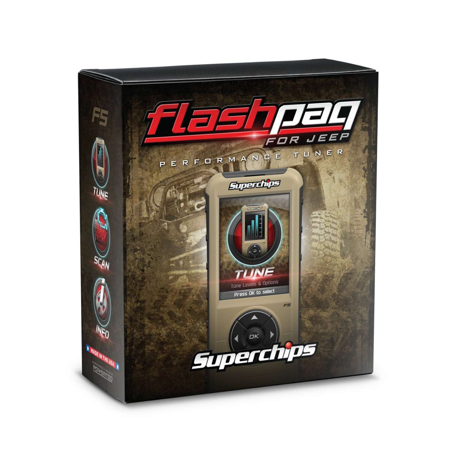 2018-2025 Jeep Wrangler Computer Chip Programmer Flashpaq by SuperChips